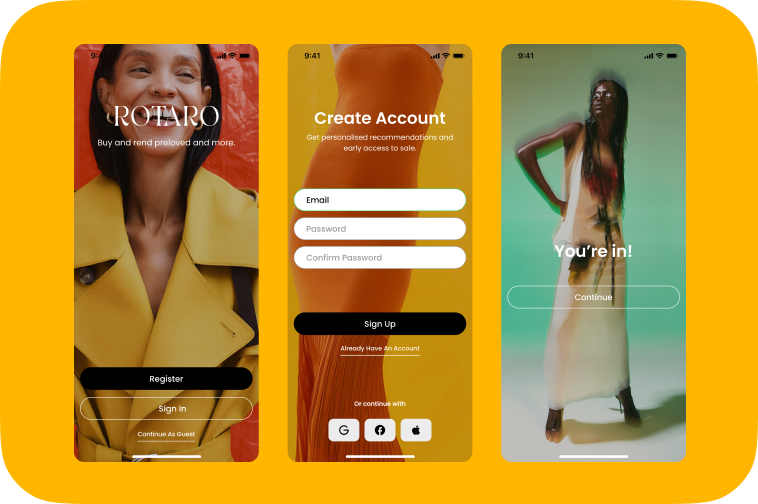 Rotaro — Fashion rental app